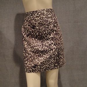 Loft size 2 short skirt brown & cream